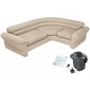 Intex 68575-66640 Nafukovacia rohová pohovka s pumpou 257 × 203 × 76 cm
