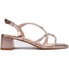 Women's gold-pink sandals with decorative straps Sergio Leone krémová 39 SERGIO LEONE 0000296559275