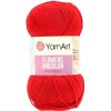 YarnArt Flowers Unicolor červená 738