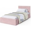 Wilsondo Čalúnená jednolôžková posteľ s úložným priestorom Ingrit 90x200 - ružová