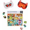 Petit Collage Puzzle knižnica 100 ks s 3D okuliarmi