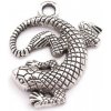 Prívesok JAŠTERICA 25x25mm - 1 ks platina