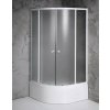 AQUALINE - ARLEN štvrťkruhová sprchová zástena 800x800, sklo Brick BTR803
