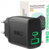 GreenCell Napájací adaptér PowerSource Duo30, USB-C + USB-A, 30W, čierny