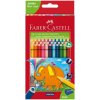 Faber-Castell: Jumbo 24 dielny set trojhranných farebných ceruziek a strúhadlo
