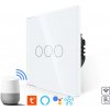 Revolo Touch WiFi dotykový vypínač č.5 trojokruhový (L+N) - Biely