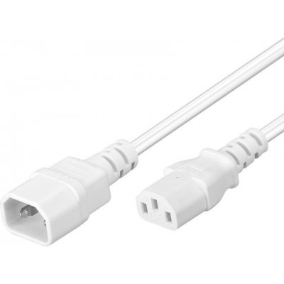 PREMIUMCORD Prodlužovací kabel síť 230V, C13-C14, bílý 3m