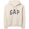 GAP Mikina na zip s logem Béžová - XXL
