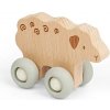 Bigjigs Toys Domáce zvieratko na kolieskach Ovečka
