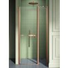 New Trendy New Soleo Copper Brushed sprchové dvere 110 cm výklopné medená brúsená/priehľadné sklo D-0523A
