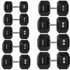 Pevné potiahnuté/gumované činky HMS 1x 37,5 kg