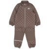 Mikk Line Detský termo set bunda a nohavice hnedý Chocolate Chip