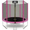 Aga SPORT TOP Trampolína 250 cm Pink + ochranná sieť + schodíky