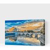 Vymalujsisam.sk Maľovanie podľa čísiel - Anjelský most v Ríme Veľkosť: 40x60cm, Rám: Na kartónovej doske