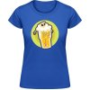 Akciové Dámske Tričko Soft-Style Gildan - Dizajn - Smrtka v pivnom pohári - Royal Blue - L - Dámske
