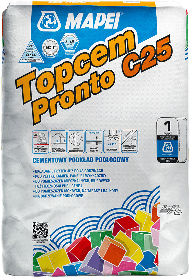 Mapei TOPCEM PRONTO C25 Cementový poter 25 kg 0242125PL