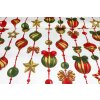 Vianočná dekoračná látka bavlna Vianočné ozdoby Viacfarebná Šírka 140 cm