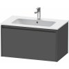 DURAVIT Ketho 2 závesná skrinka pod umývadlo, 1 zásuvka, 810 x 480 x 440 mm, grafit matný, K25063049490000