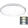 Stropnica LED 380mm 24W 3-6000K 3CCT 2150lm IP54 strieborné SOLIGHT WO797