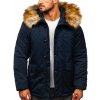 Tmavomodrá pánska zimná bunda parka alaska Bolf JK355