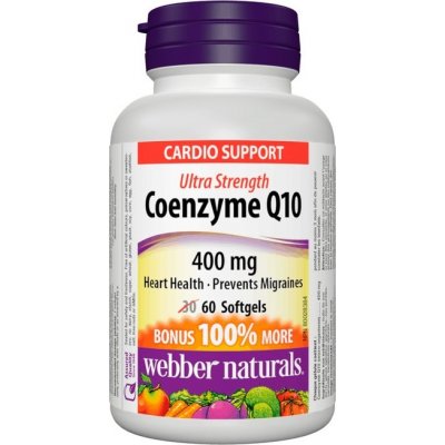 Webber Naturals Koenzým Q10 400 mg ultra silný 60 kapsúl