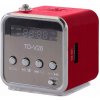 Bezdrôtové prenosné mini FM LED rádio TD-V26 červené (Hudba a rádio vždy po ruke)