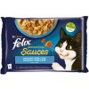Felix Sensations Sauces Lahodný výber z rýb v omáčke, treska a sardinky 4 x 85 g