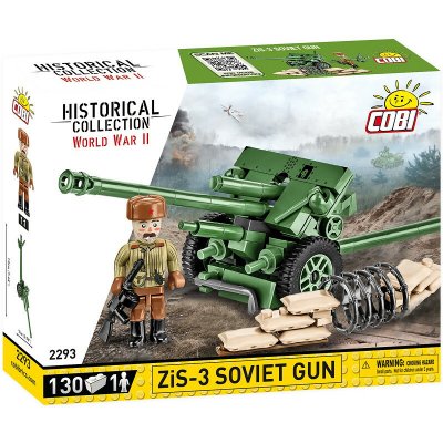 COBI II WW ZIS 3 Soviet gun, 1:35, 130 k, 1 f (COBI-2293)