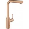 Grohe Essence - Páková drezová batéria s výsuvnou spŕškou, kefovaný Warm Sunset 30270DL0