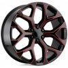 PERFORMANCE REPLICAS Performance Replicas Pr176 9x20 6x139.7 ET24 Gloss Black Red Milled 78.1