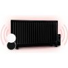 OneConcept Wallander, olejový radiátor, 1000 W, termostat, olejové vyhrievanie, plochý dizajn, čierny (HTR2-Wallander1000BK)