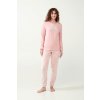 Vamp - Dámske teplé pyžamo s fleecom 21427 - Vamp pink peach S