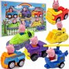 Sada vozidiel Prasiatko Peppa figúrky + autá 6 kusov pohyblivé autíčka