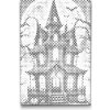 Vymalujsisam.sk Bodkovanie - Strašidelný dom Farba: Zelená, Veľkosť: 20x30cm, Rám: Bez rámu, iba zrolované plátno