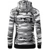 Karate EKG - Mikina dámska trendy zipper s kapucňou - M ( Šedý maskáč )