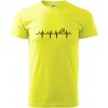 EKG pivo - Klasické pánske tričko vyššej gramáže - 2XL ( Neonová žltá )