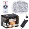 SPRINGOS LED reťaz Nano 30m 300LED 8 funkcií ovládač IP44 studená biela