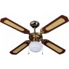 Stropný ventilátor so svietidlom vintage E27 50W, drevo VT-6042-4 (V-TAC)
