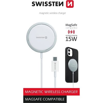 SWISSTEN MagStick WIRELESS NABÍJAČKA PRE APPLE IPHONE (kompatibilný s MagSafe) 22055530