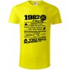 1982 v kocke - Tričko z organickej bavlny - L ( Citrónová )