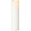 SIRIUS Sviečka Sille LED z pravého vosku, 7,5 × 25 cm, biela, dobíjacia