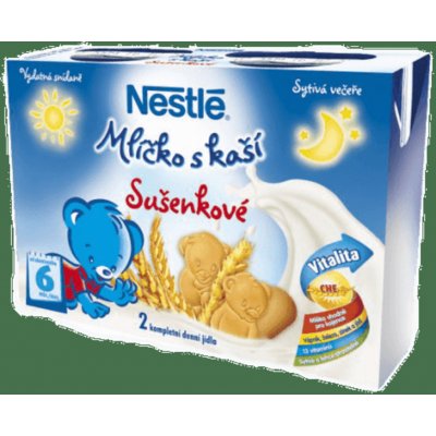 Nestlé Mliečko s kašou sušienkové 2 x 200 ml