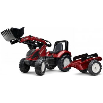 FALK Šliapací traktor 4000 AM VALTRA S4 s predným nakladačom a vlečkou