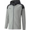 Pánska športová bunda Puma, TEAMCUP CASUALS HOODED JACKET tmavo sivá,tmavo modrá M