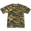 Maskáčové tričko s krátkym rukávom - woodland, 4XL