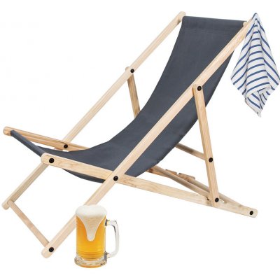 SWANEW Relax Lounger Sun Chair Grey
