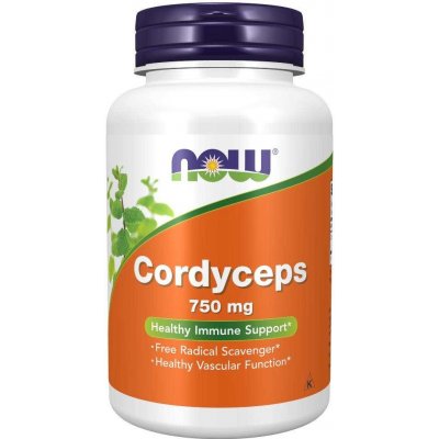 Now Foods Cordyceps - Húsenica čínska 750 mg 90 rastlinných kapsúl