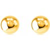 Šperky eshop - Zlaté 9K náušnice - hladké a zrkadlovolesklé guličky, puzetky, 6 mm S1GG44.18