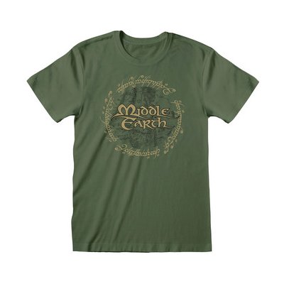 Pánske tričko Lord Of The Rings|Pán prsteňov: Middle Earth (M) zelená bavlna