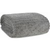 Eurofirany Hebká deka LISA ová antracit Mikroplyš 200x220